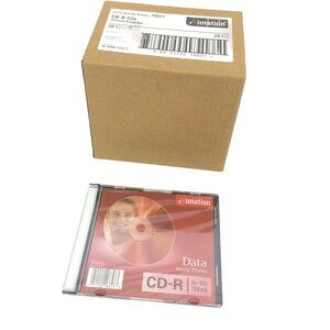 Imation CD-R 52X 700MB Slim Jewel Cases 20-Pack Brown Box Data Music Photos